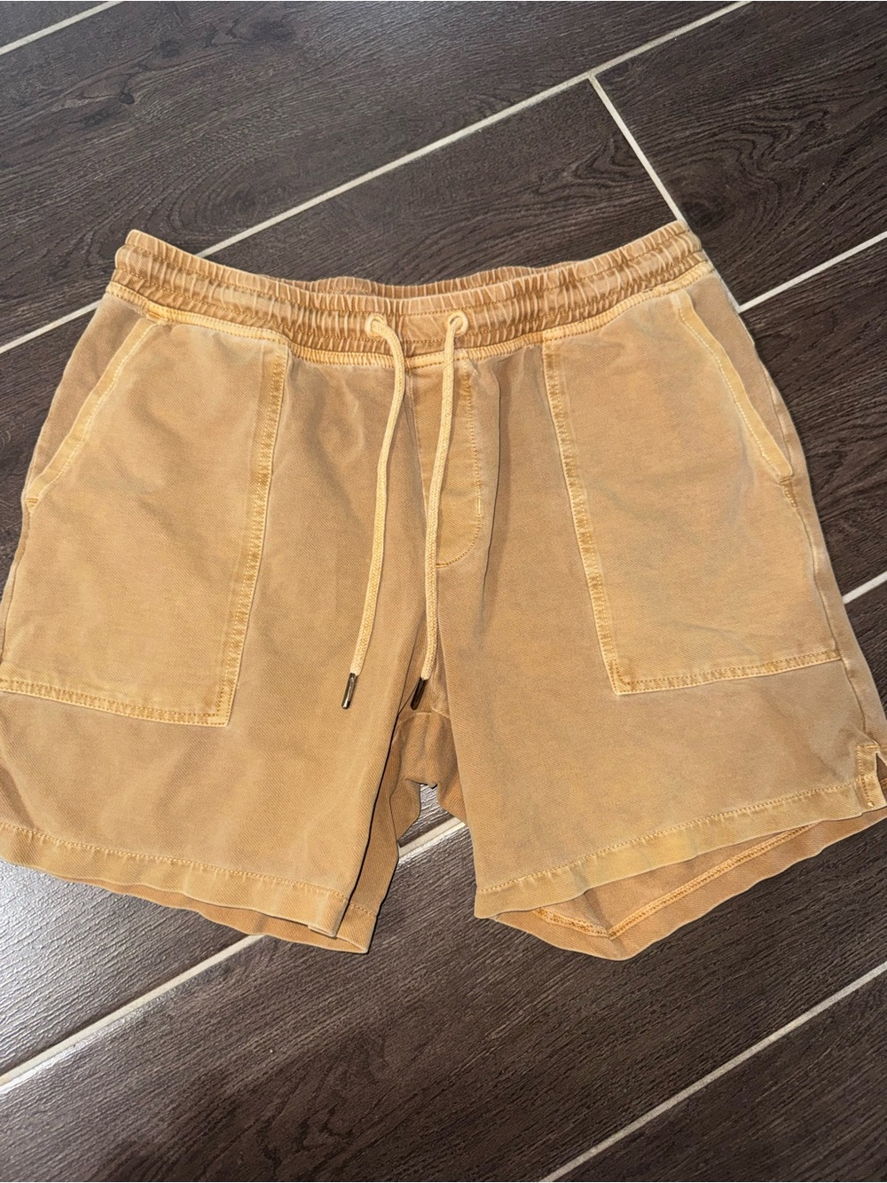 Treasure & Bond Men's Drawstring Shorts in Light Brown